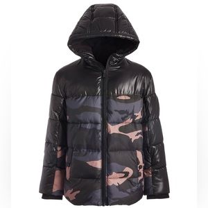 Kids Michael Kors Camouflage Puffer Coat, YM 10/12